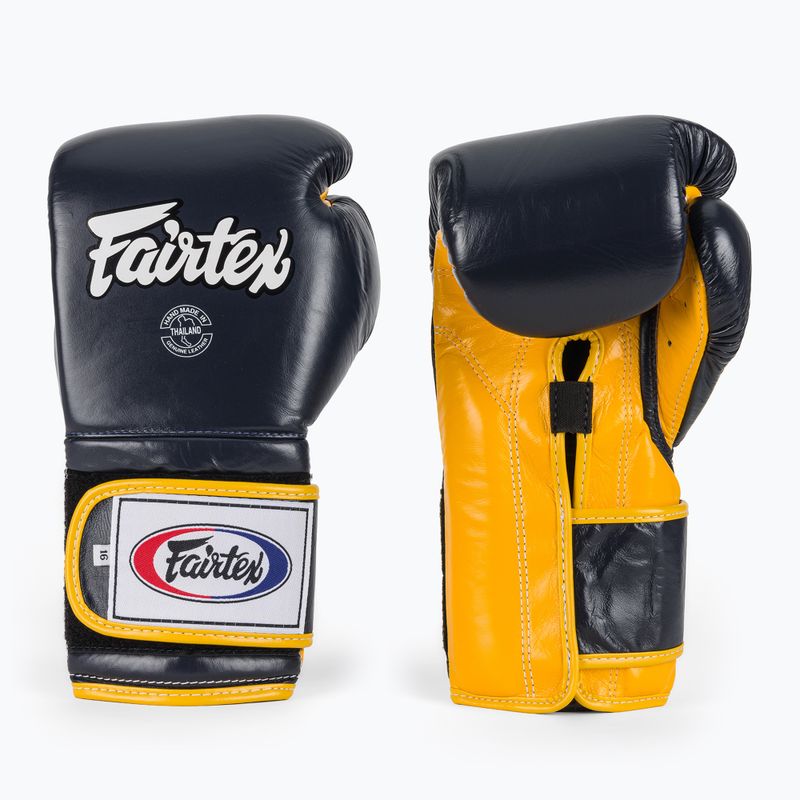 Guanti da boxe Fairtex Heavy Hitter's Mexican Style blu/giallo