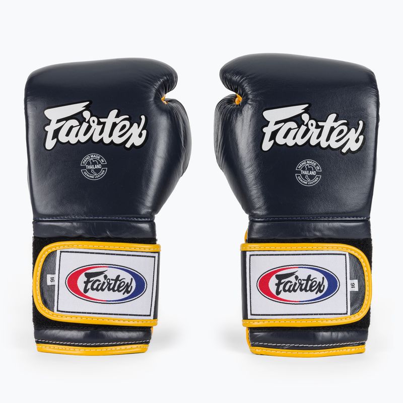 Guanti da boxe Fairtex Heavy Hitter's Mexican Style blu/giallo 2