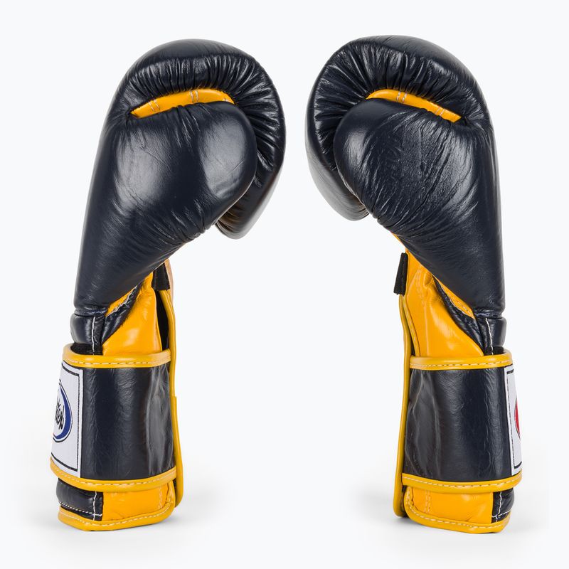 Guanti da boxe Fairtex Heavy Hitter's Mexican Style blu/giallo 4