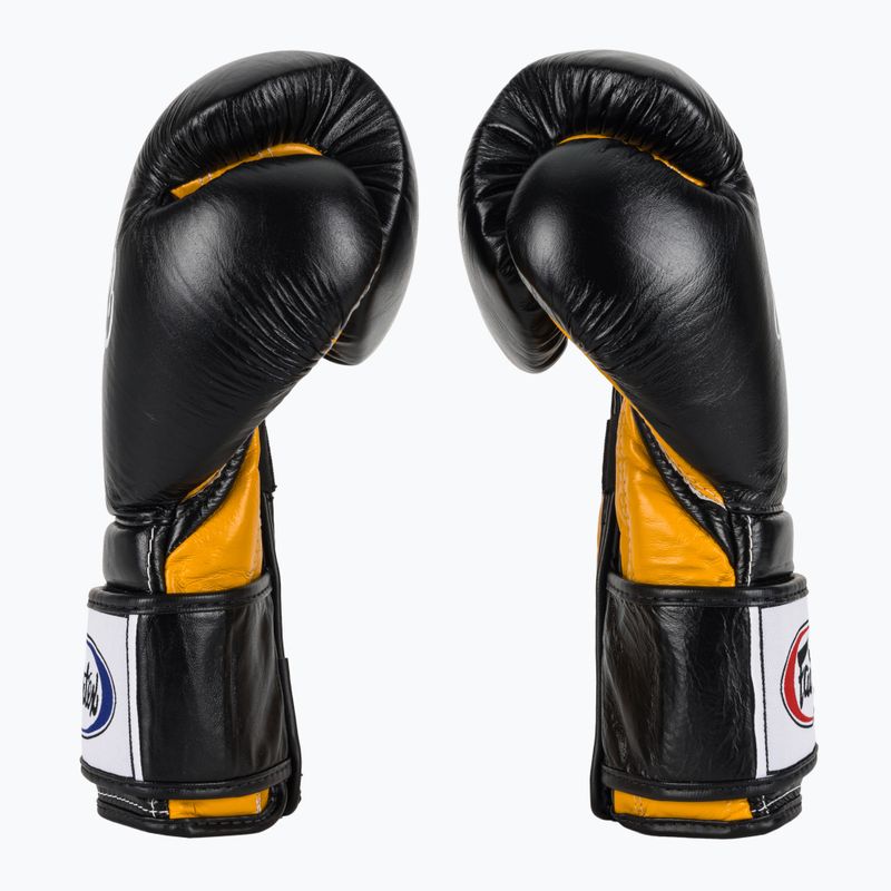 Guanti da boxe Fairtex Heavy Hitter's Mexican Style nero/giallo 4