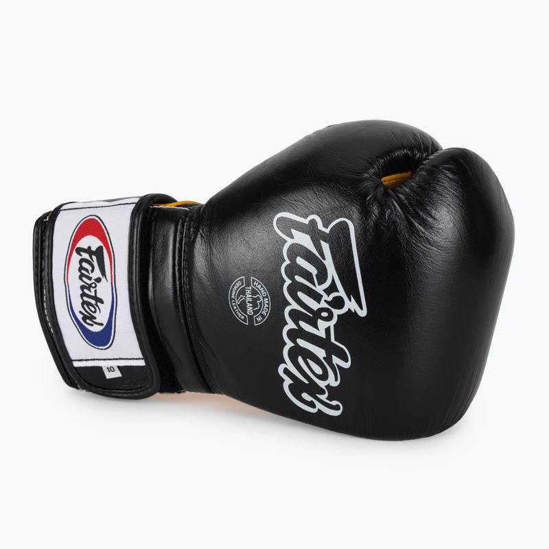 Guanti da boxe Fairtex Heavy Hitter's Mexican Style nero/giallo 5