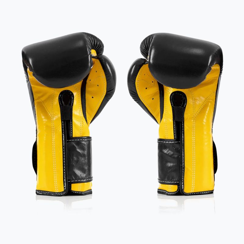 Guanti da boxe Fairtex Heavy Hitter's Mexican Style nero/giallo 2