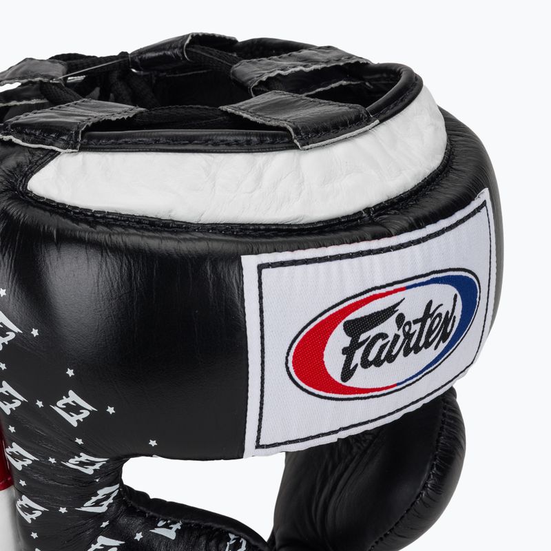 Casco da boxe Fairtex Super Sparring nero/bianco 4