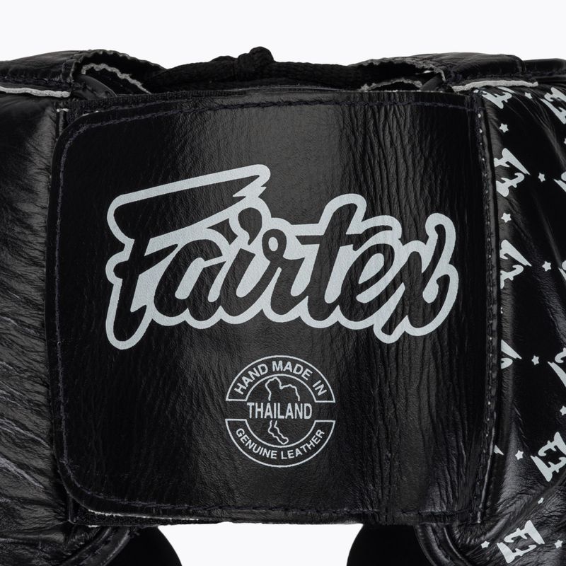 Casco da boxe Fairtex Super Sparring nero/bianco 5