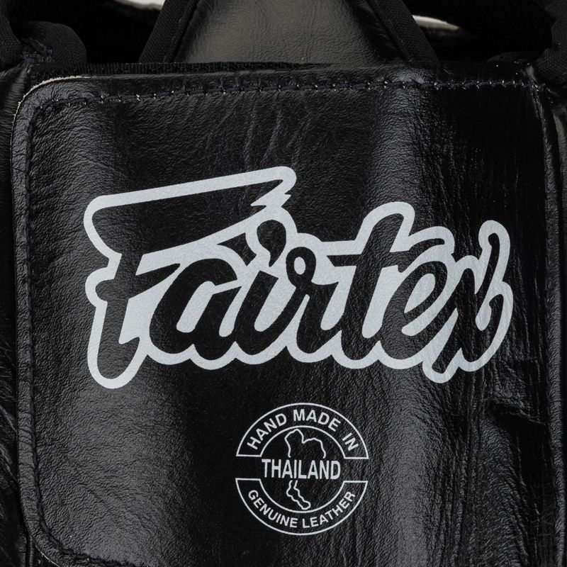 Casco da boxe Fairtex Diagonal Vision - Copertura totale della testa nero/rosso 5