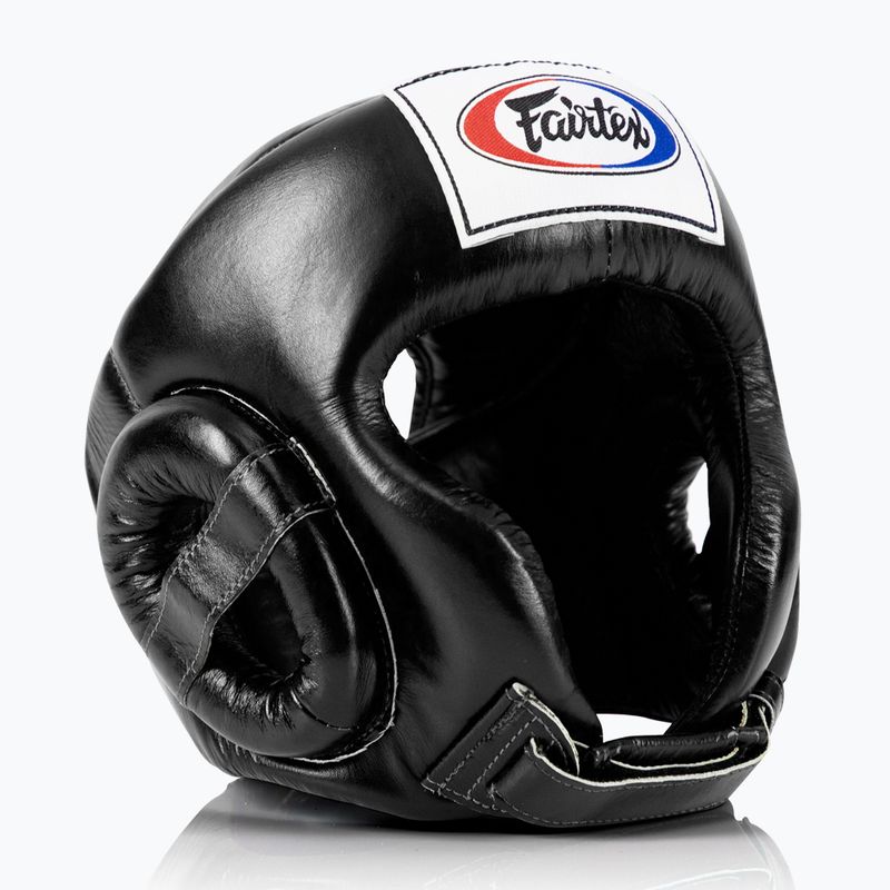 Casco da boxe da competizione Fairtex Muay Thai nero 2