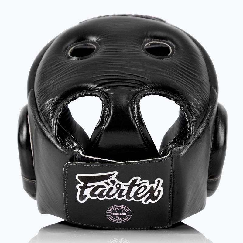 Casco da boxe da competizione Fairtex Muay Thai nero 4