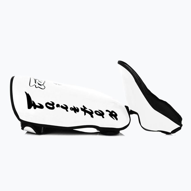 Parastinchi staccabili Fairtex, ovvero protezioni per la tibia. "Twister" bianco 2