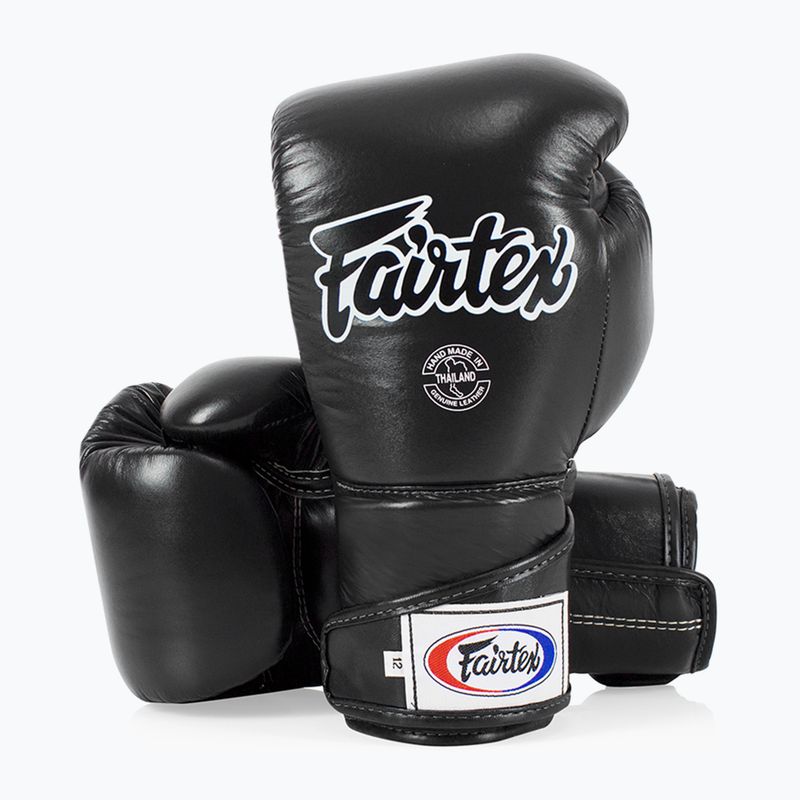 Guantoni da boxe Fairtex Stylish Angular Sparring - Pollice bloccato nero 4