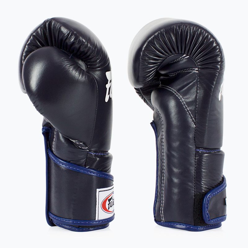 Guantoni da boxe Fairtex Stylish Angular Sparring - Pollice bloccato blu 3