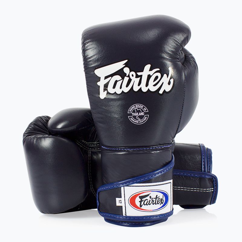 Guantoni da boxe Fairtex Stylish Angular Sparring - Pollice bloccato blu 4