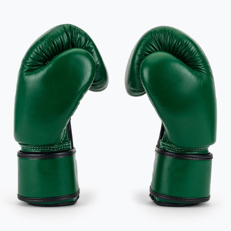 Guantoni da boxe in vera pelle Fairtex verde 4