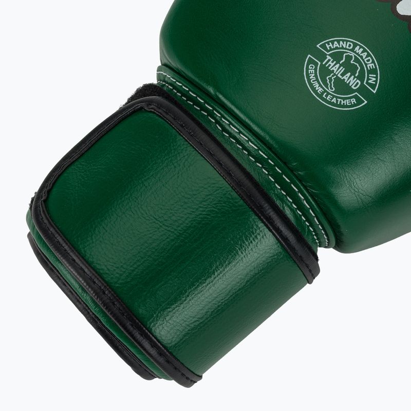 Guantoni da boxe in vera pelle Fairtex verde 6