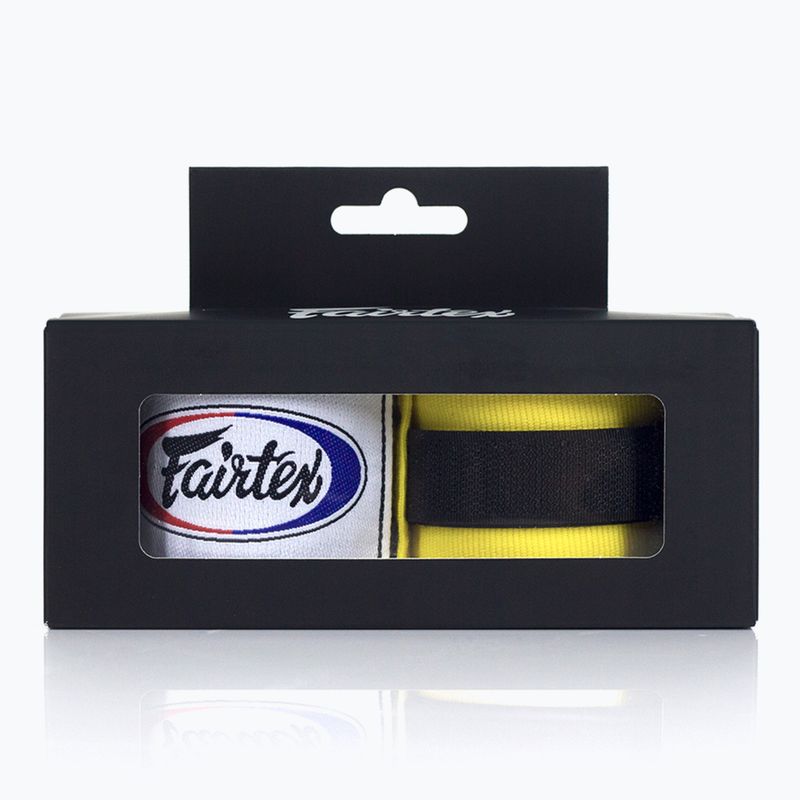 Fairtex Handwraps bende da boxe 300 cm giallo 2