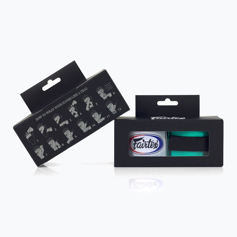 Fairtex Handwraps bende da boxe 300 cm menta 3