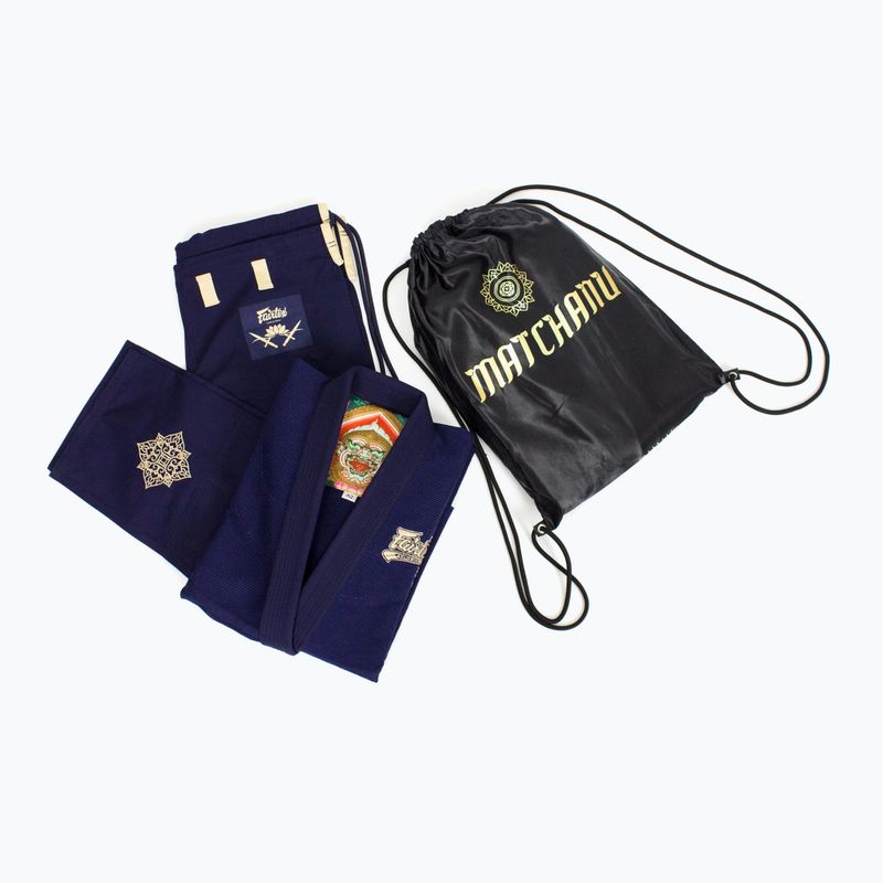 GI per jiu-jitsu brasiliano Fairtex 'Matchanu' blu navy 4