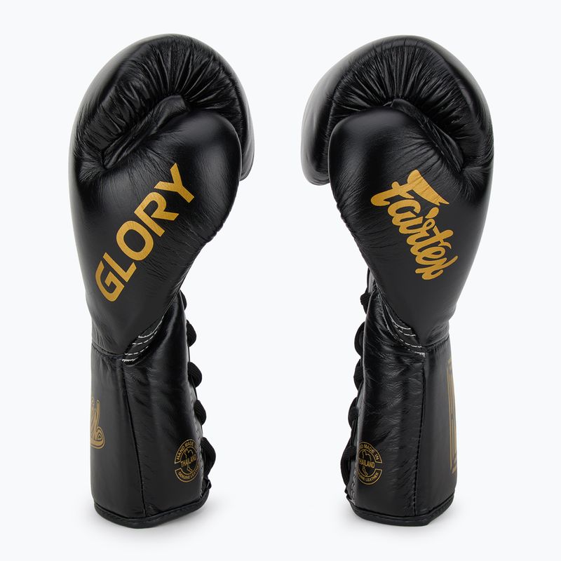 Guanti da boxe Fairtex Glory Competition Lace Up nero 4