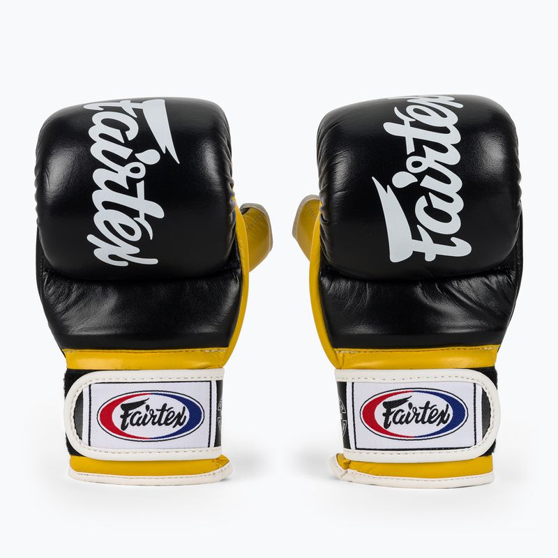 Guanti Fairtex Super Sparring Grappling nero/giallo 2