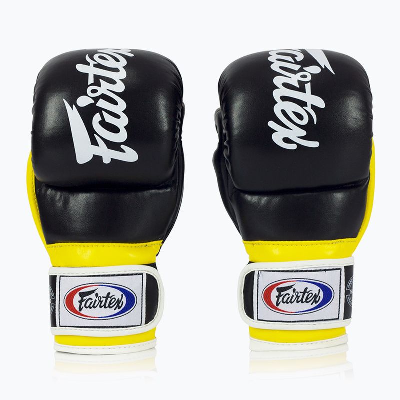 Guanti Fairtex Super Sparring Grappling nero/giallo
