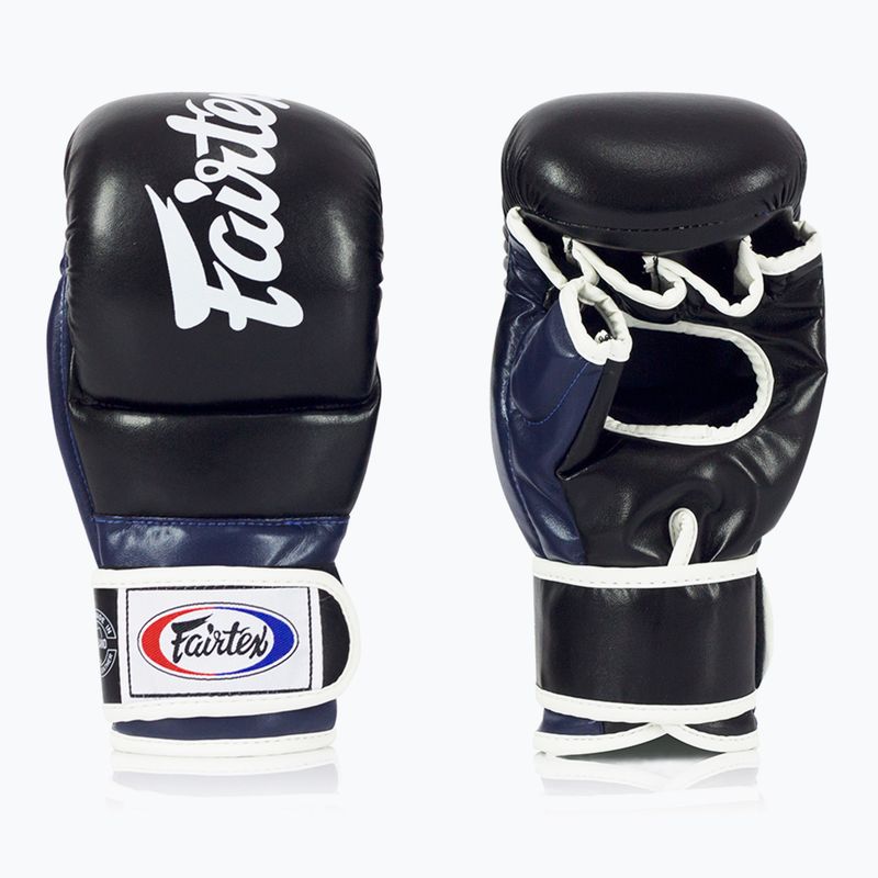Guanti da grappling Fairtex Super Sparring nero/blu 2