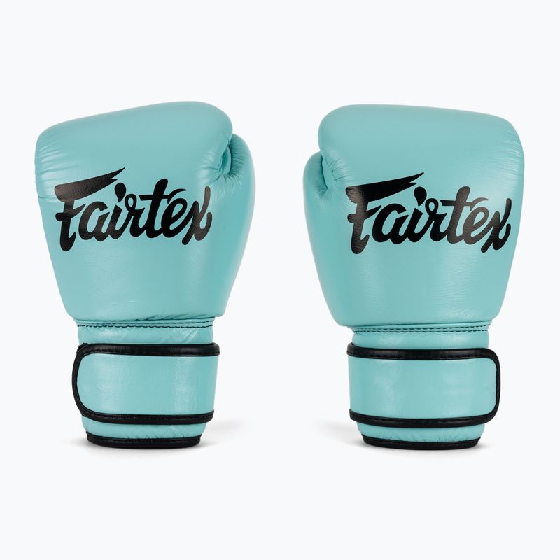 Guantoni da boxe in vera pelle Fairtex blu 2