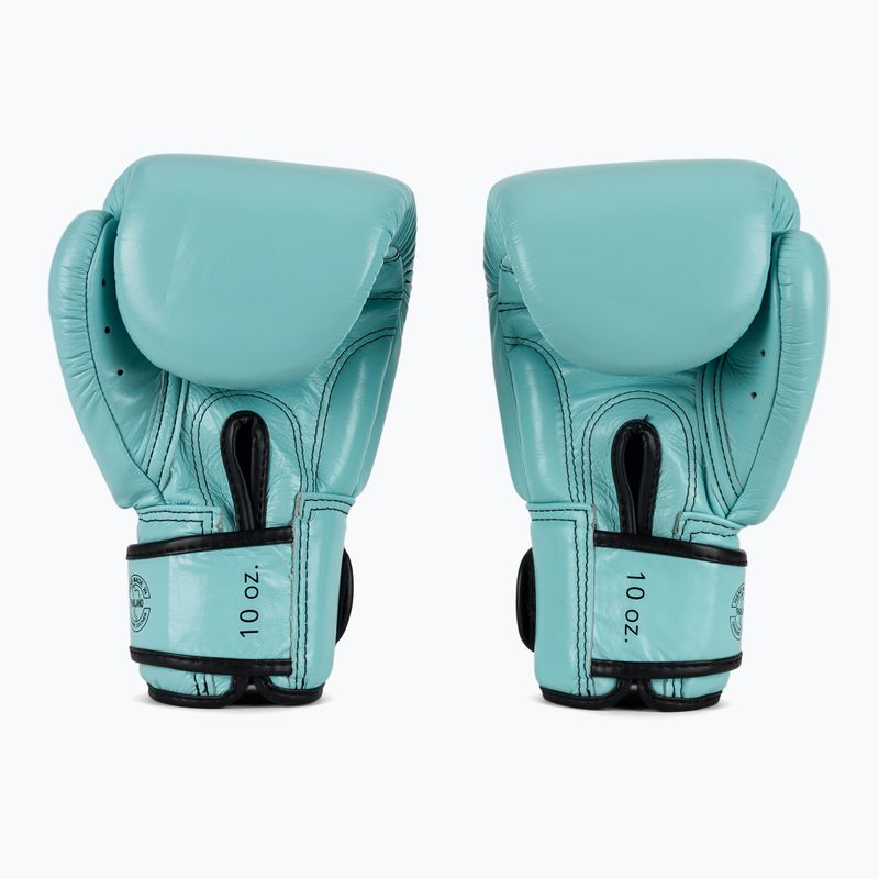 Guantoni da boxe in vera pelle Fairtex blu 3
