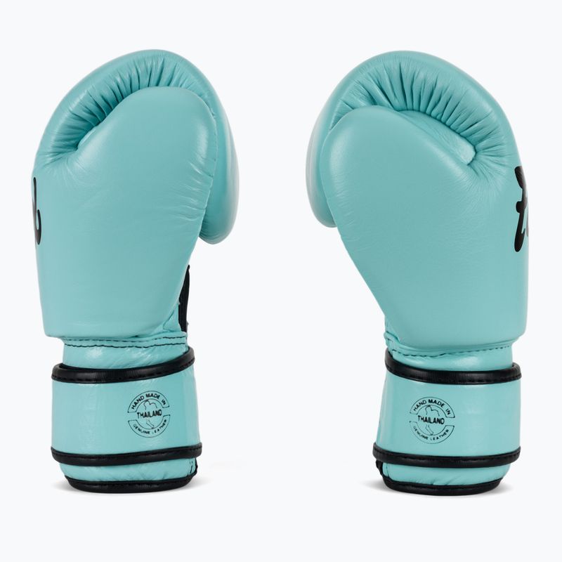 Guantoni da boxe in vera pelle Fairtex blu 4