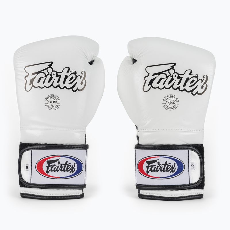Guanti da boxe Fairtex Heavy Hitter's Mexican Style bianco/blu 2