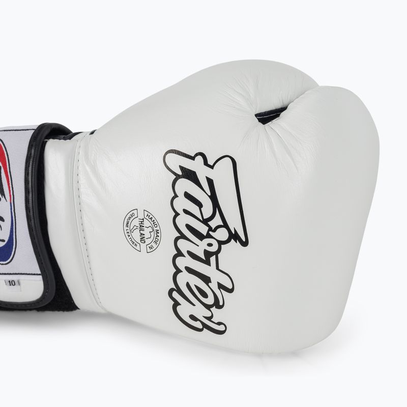 Guanti da boxe Fairtex Heavy Hitter's Mexican Style bianco/blu 5