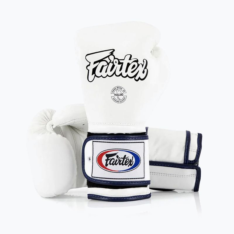 Guanti da boxe Fairtex Heavy Hitter's Mexican Style bianco/blu 4