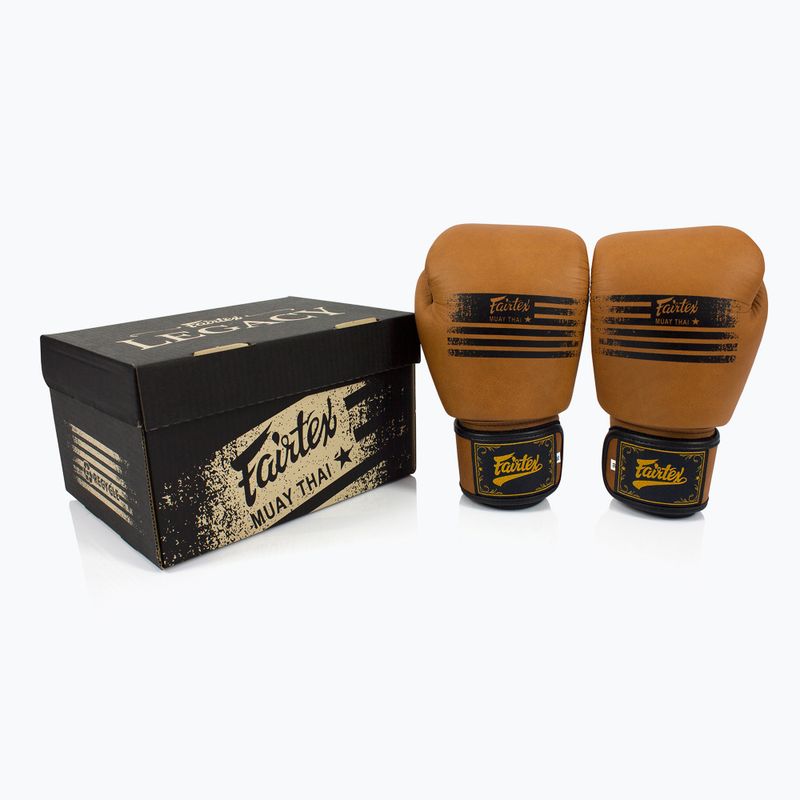 Guanti da boxe Fairtex Legacy Genuine marrone 3