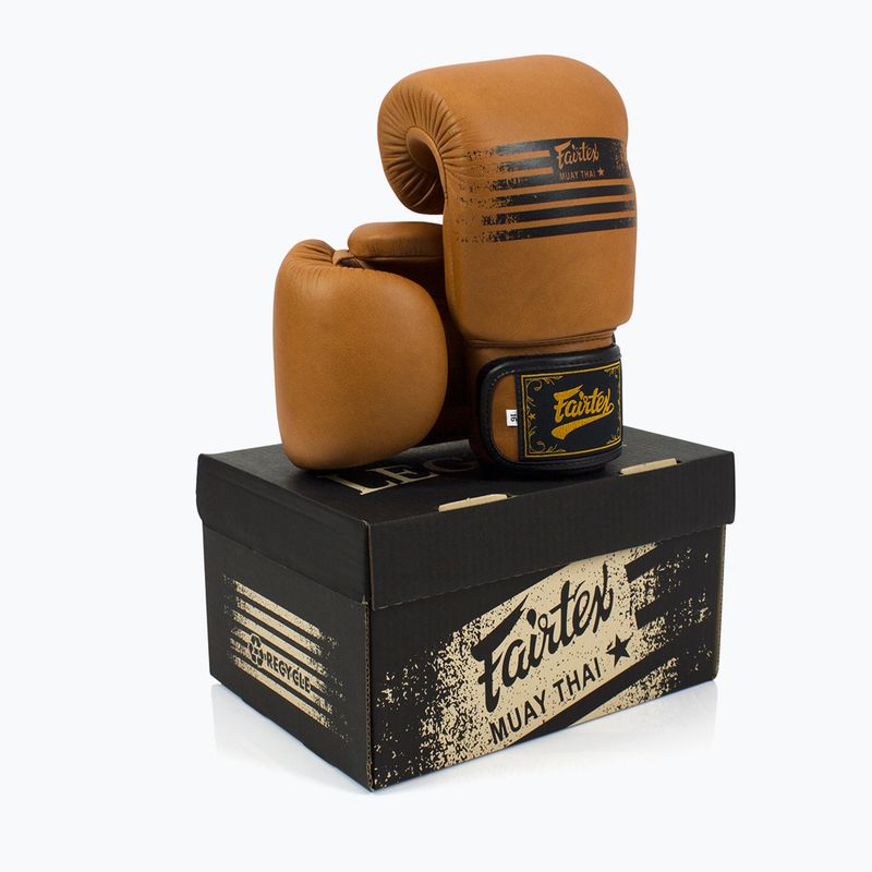 Guanti da boxe Fairtex Legacy Genuine marrone 4