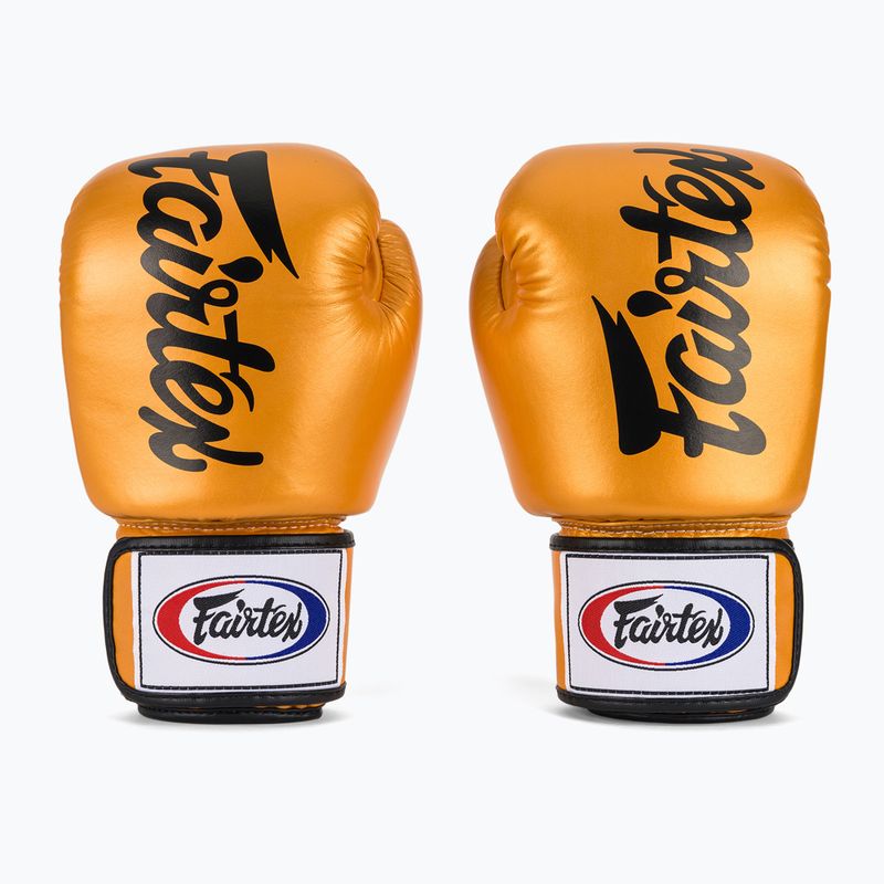 Guantoni da boxe dorati Fairtex Deluxe Tight-Fit 2