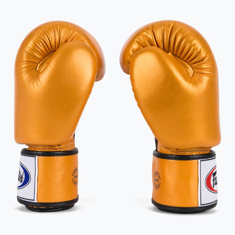 Guantoni da boxe dorati Fairtex Deluxe Tight-Fit 4