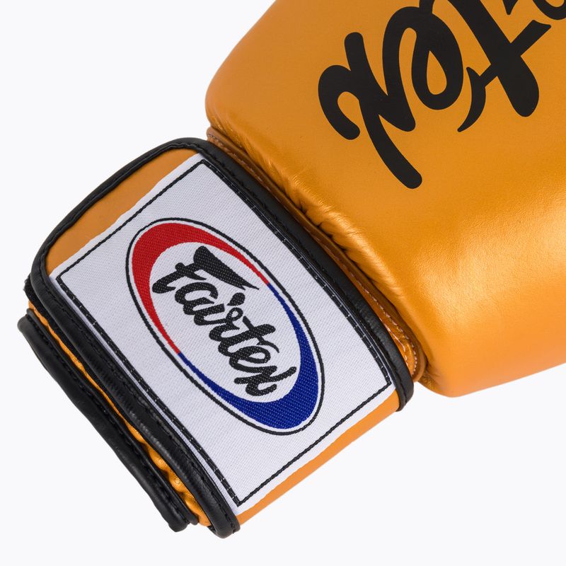 Guantoni da boxe dorati Fairtex Deluxe Tight-Fit 6