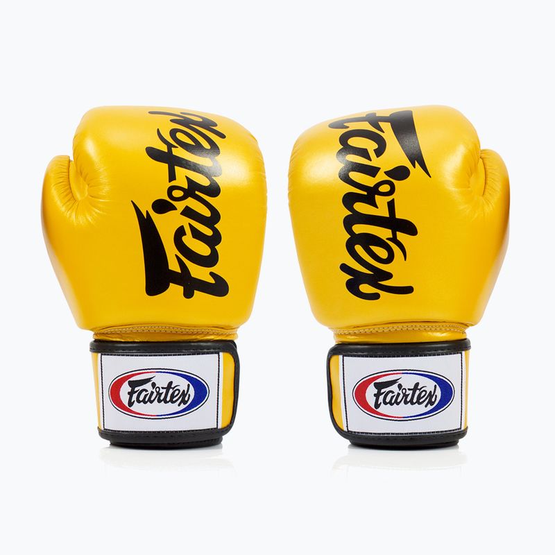 Guantoni da boxe dorati Fairtex Deluxe Tight-Fit