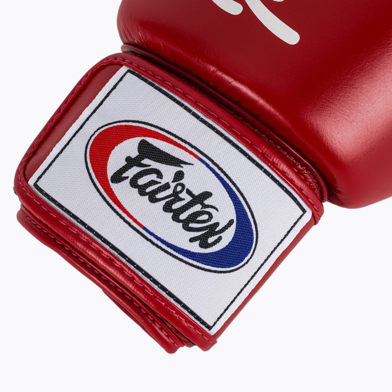 Guanti da boxe Fairtex Deluxe Tight-Fit rossi 6