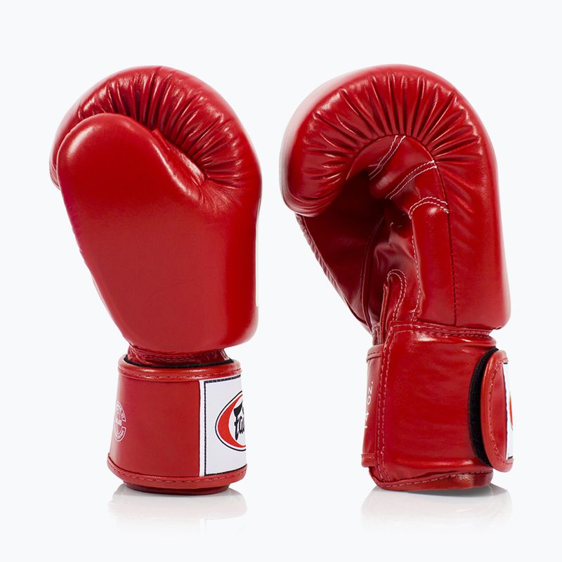 Guanti da boxe Fairtex Deluxe Tight-Fit rossi 3