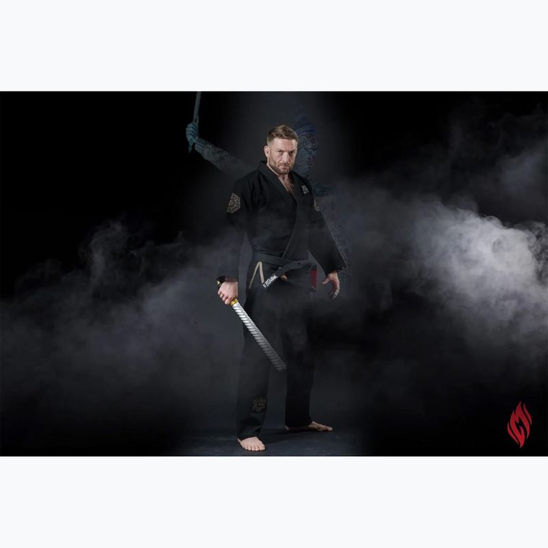 GI per il jiu-jitsu brasiliano Fairtex 'Treeburam' Limited Edition nero 9