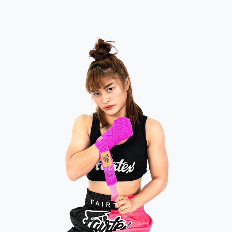 Fairtex Bendaggi elastici per boxe 455 cm rosa 3