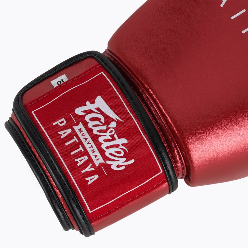 Guantoni da boxe Fairtex Metallic rosso 6