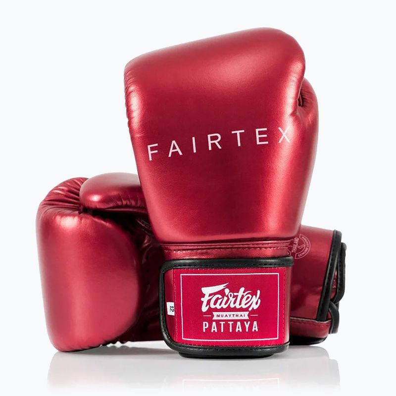 Guantoni da boxe Fairtex Metallic rosso 5