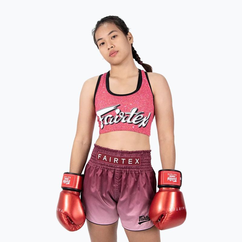 Guantoni da boxe Fairtex Metallic rosso 6