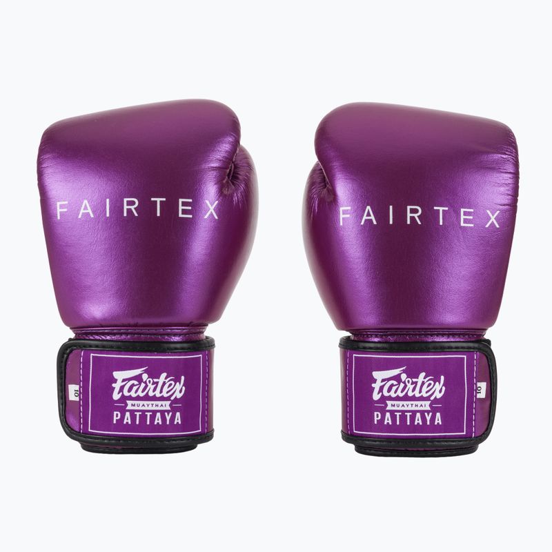Guantoni da boxe Fairtex Metallic viola 2
