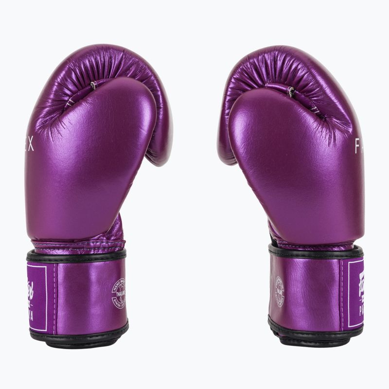 Guantoni da boxe Fairtex Metallic viola 4