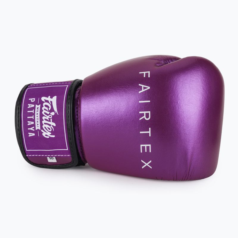 Guantoni da boxe Fairtex Metallic viola 5