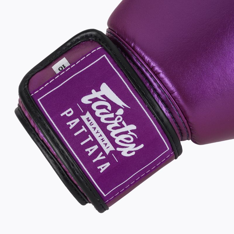 Guantoni da boxe Fairtex Metallic viola 6