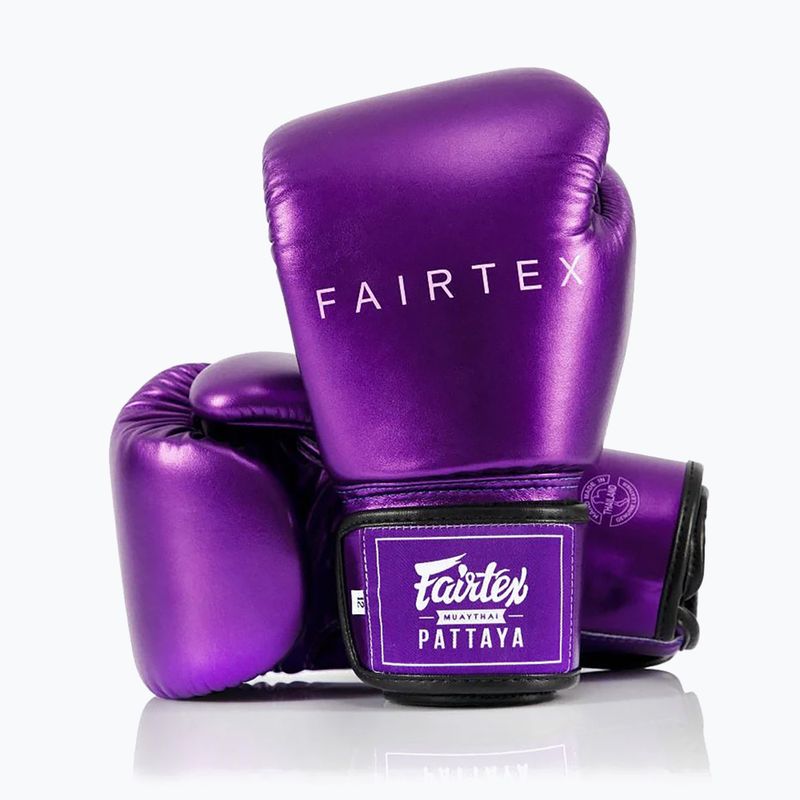 Guantoni da boxe Fairtex Metallic viola 4