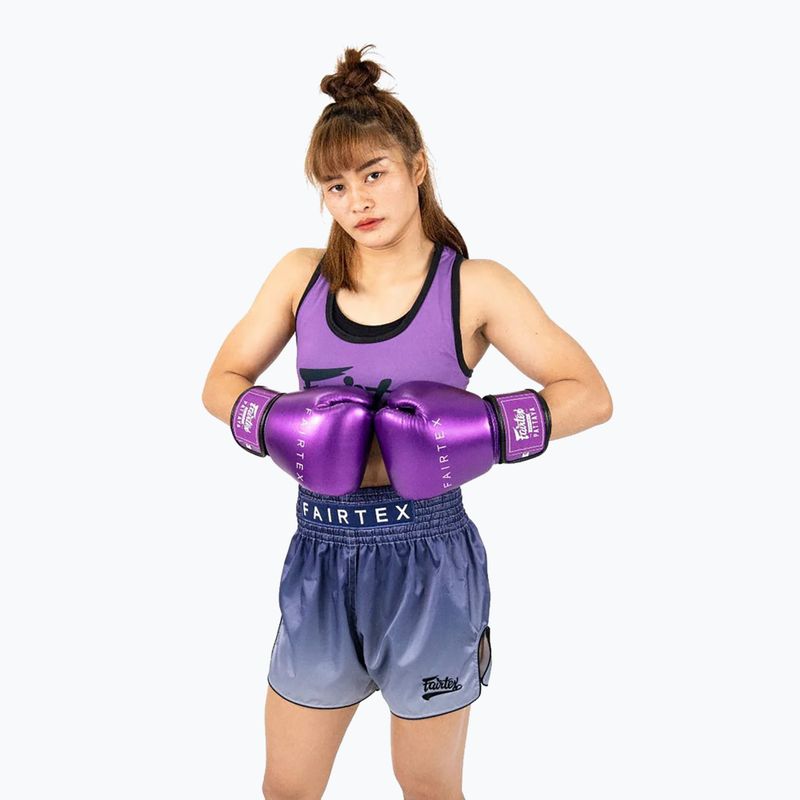 Guantoni da boxe Fairtex Metallic viola 5