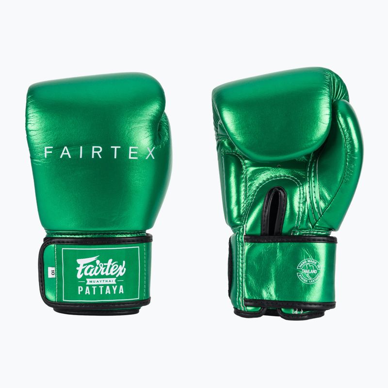 Guantoni da boxe Fairtex Metallic verde